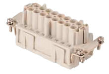936010291 GWconnect Push-in Terminal Insert, Female, 24-Pole, 16A, Numbered 1-24, Silver (Ag) Plated Contacts, Size 24B «104x27»