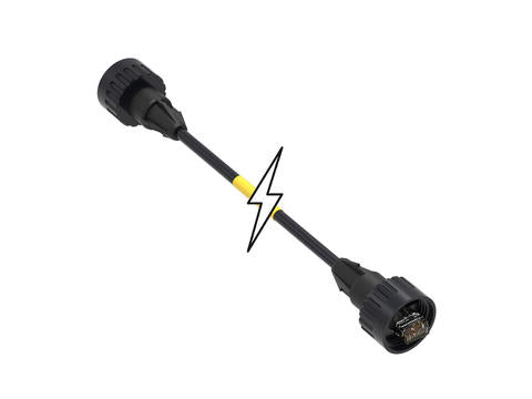ENQ3115M010 Brad RJ-Lnxx RJ-45 Double-Ended Cordset, 8 Poles, Male (Straight) to Male (Straight), 24 AWG, PVC Cable, 1.0m (3.28') Length