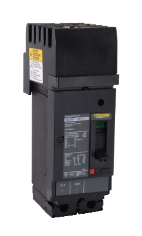 HDA260501 Circuit breaker, PowerPacT H, 50A, 2 pole, 600VAC, 14kA, I-Line, thermal magnetic, 80%, AB