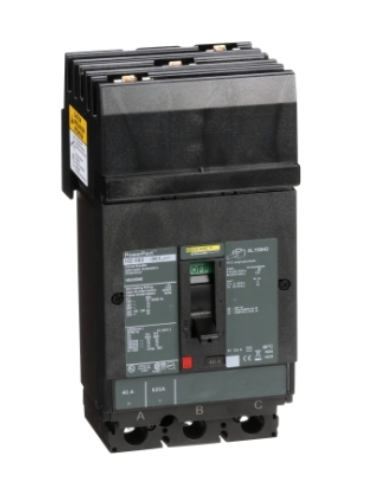 HDA36040 Circuit breaker, PowerPacT H, 40A, 3 pole, 600VAC, 14kA, I-Line, thermal magnetic, 80%, ABC