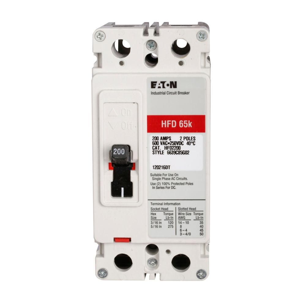 HFD2070L Eaton Series C complete molded case circuit breaker
