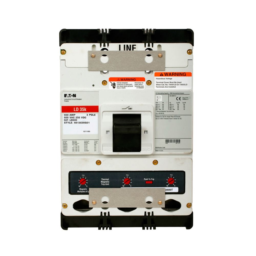 HLD3600 Eaton Series C complete molded case circuit breaker