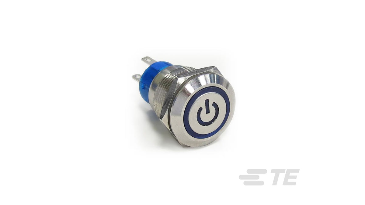 1-2213766-1 Pushbutton SW AV19 SPM 3A POWER LED YELLOW 24V