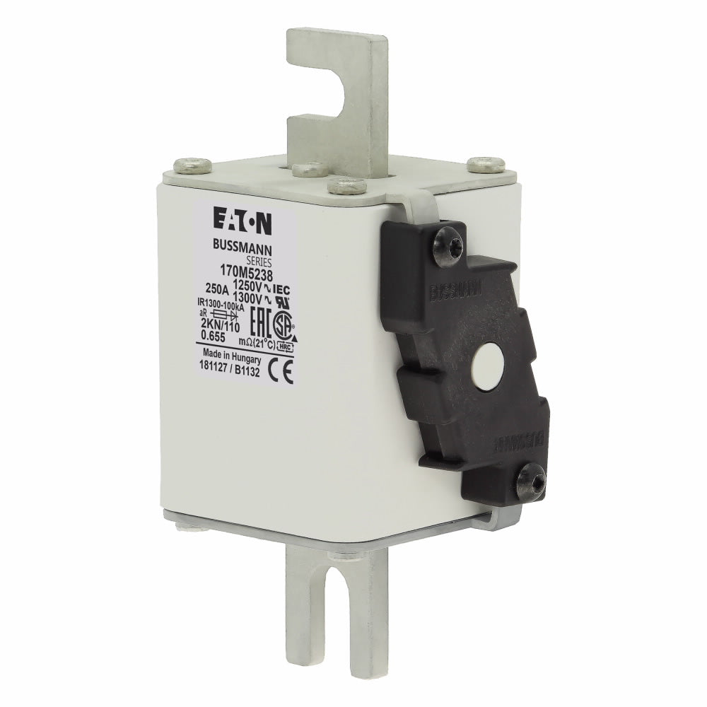 Fuse size 2,1250V/1300V (IEC/UL).250A fuse