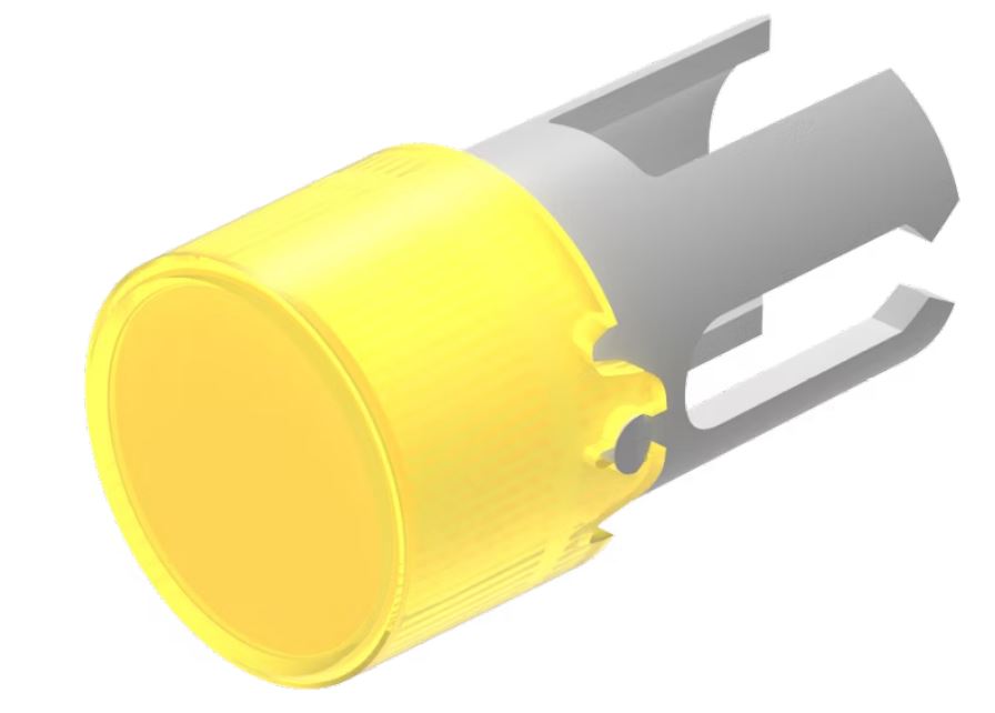 19-931.4 CAP PUSHBUTTON ROUND YLW