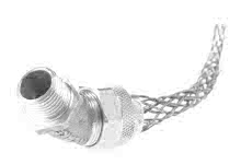 36314 Deluxe Cord Grips Strain Relief, 1/2" NPT, 45° Angle Male, Cable Diameter 9.53-12.70mm (.375-.500")