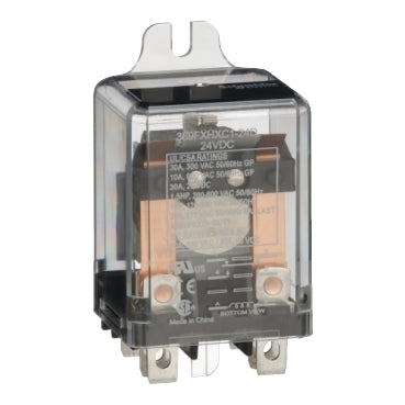 389FXHXC1-24D Power relay, SE Relays, SPDT-DM-DB, 30A, 24 VDC, side flange cover