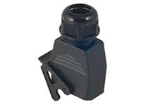 7908.6668.1 GWconnect STD - Standard, Single Lever Coupler, Polyamide, with 1 Lever, Top Entry, with Cable Gland, Size «32x13», Pg21 Thread, Black