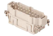 936010262 GWconnect Push-in Terminal Insert, Male, 16-Pole, 16A, Numbered 17-32, Silver (Ag) Plated Contacts, Size 16B «77x27»