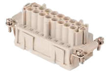936010289 GWconnect Spring Terminal Insert, Female, 24-Pole, 16A, Numbered 1-24, Silver (Ag) Plated Contacts, Size 24B «104x27»