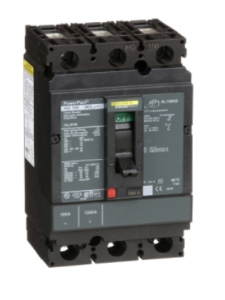 HGL36100 Circuit breaker, PowerPacT H, 100A, 3 pole, 600VAC, 18kA, lugs, thermal magnetic, 80%
