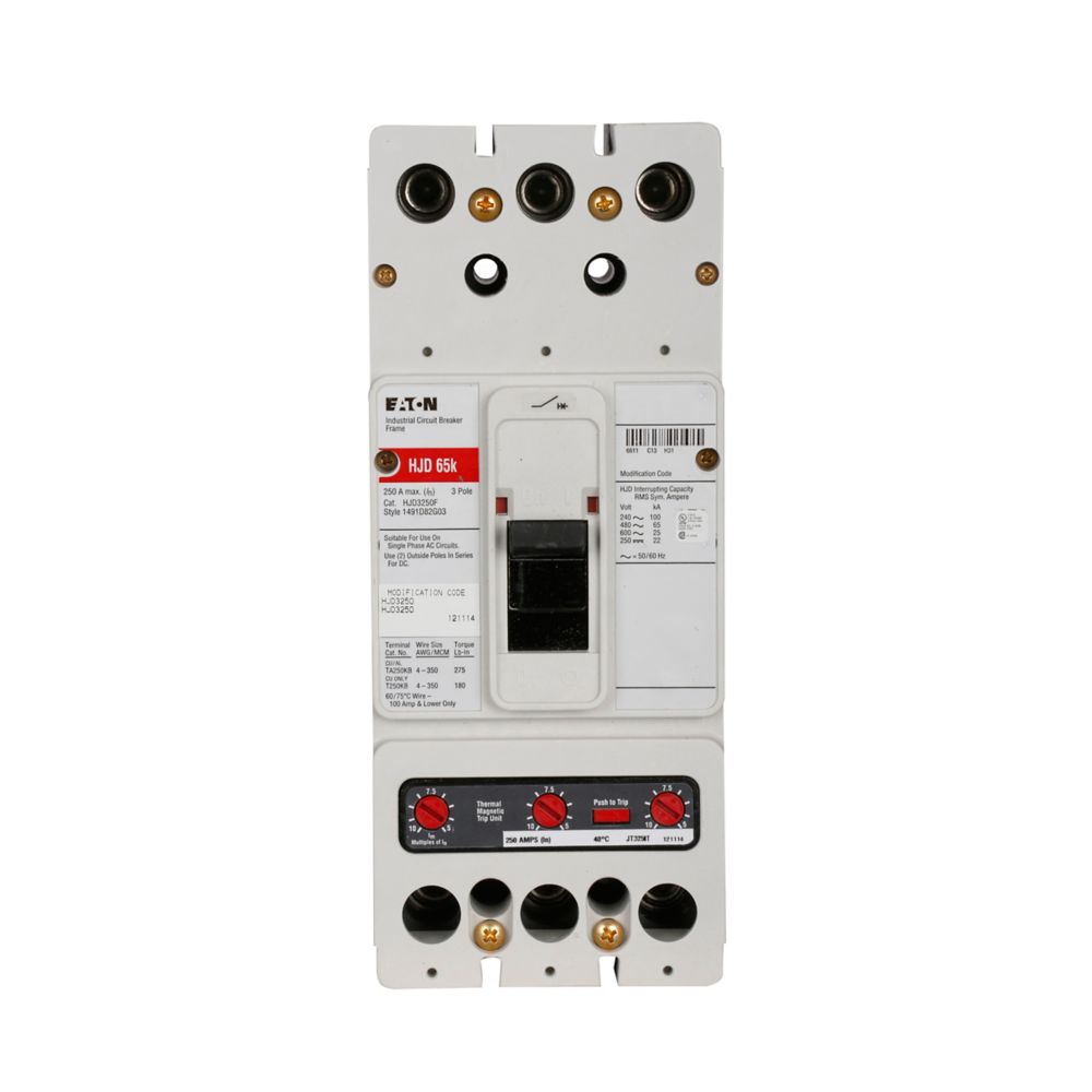HJD3250 Eaton Series C complete molded case circuit breaker