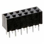 M22-7140742 7+7 Pos. Female DIL Vertical Throughboard Conn.