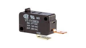 V7-1Y29E9 Action Switches SW Snap Act SPNO 20A 277VAC Plung Qk Con